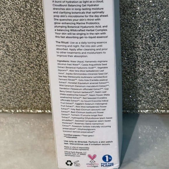 5 for $25 item ๐บ Earth Harbor Cloudburst Balancing Gel Hydrator - Picture 3 of 3